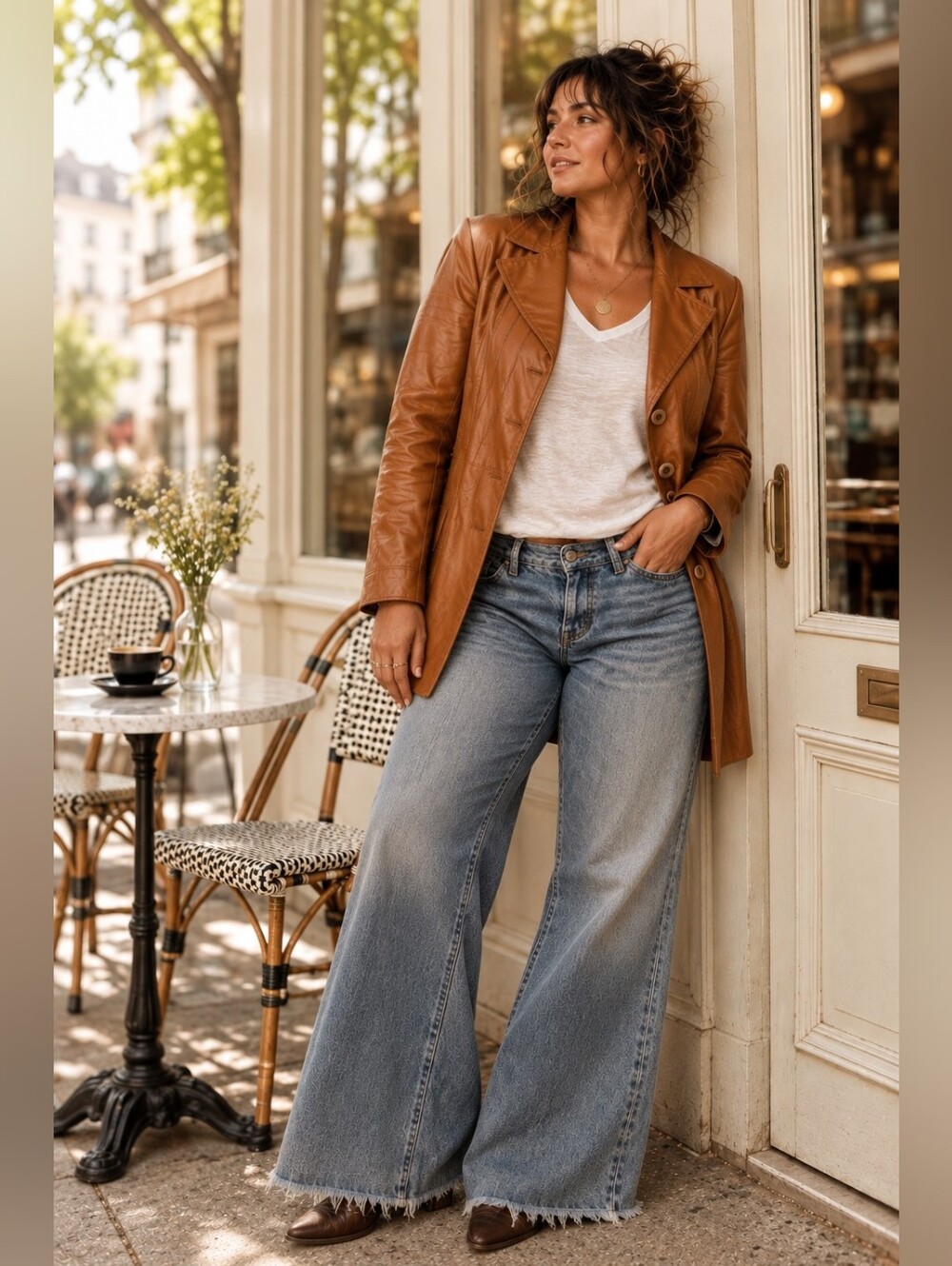 Vintage 1970s Casablanca Genuine Leather Jacket | Cognac Caramel Leather Blazer